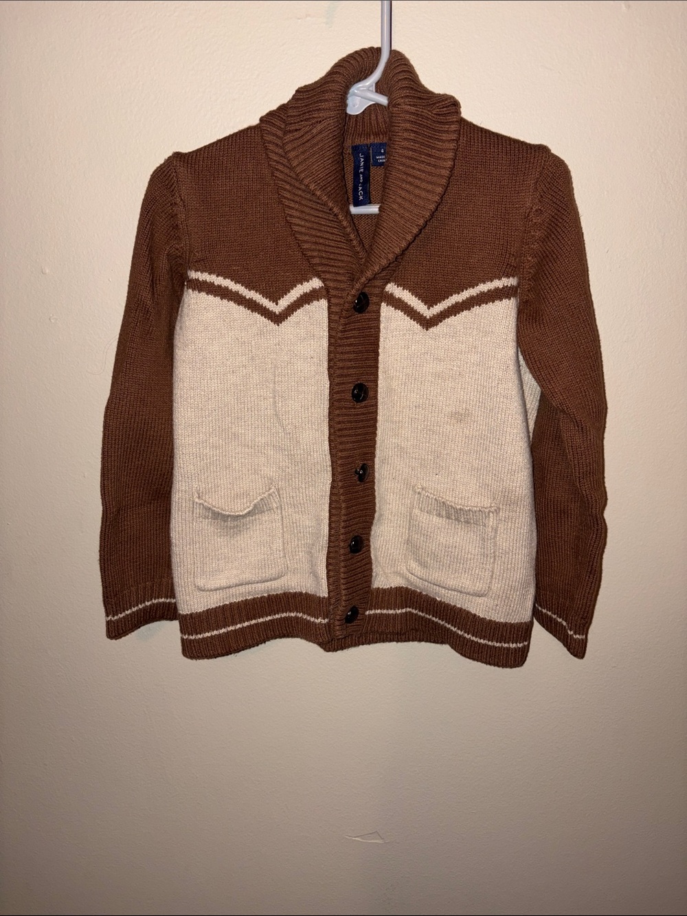 Janie and Jack cowboy Shawl Collar Cardigan Sweater